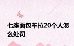 七座面包车拉20个人怎么处罚