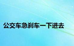 公交车急刹车一下进去