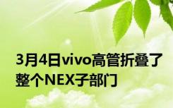 3月4日vivo高管折叠了整个NEX子部门