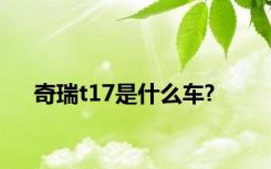 奇瑞t17是什么车?