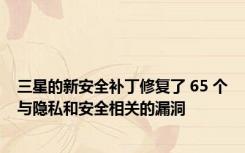 三星的新安全补丁修复了 65 个与隐私和安全相关的漏洞