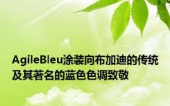 AgileBleu涂装向布加迪的传统及其著名的蓝色色调致敬