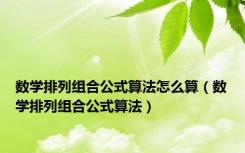 数学排列组合公式算法怎么算（数学排列组合公式算法）