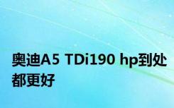 奥迪A5 TDi190 hp到处都更好