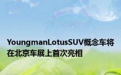 YoungmanLotusSUV概念车将在北京车展上首次亮相