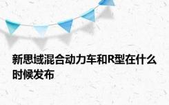 新思域混合动力车和R型在什么时候发布