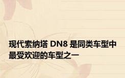 现代索纳塔 DN8 是同类车型中最受欢迎的车型之一