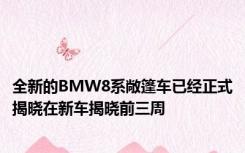 全新的BMW8系敞篷车已经正式揭晓在新车揭晓前三周