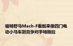 福特野马Mach-F看起来像四门电动小马车到竞争对手特斯拉