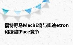 福特野马MachE将与奥迪etron和捷豹IPace竞争