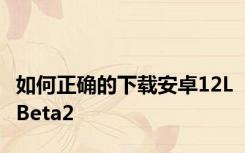 如何正确的下载安卓12LBeta2