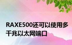 RAXE500还可以使用多千兆以太网端口