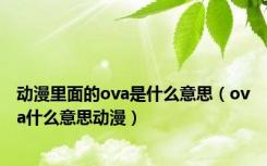 动漫里面的ova是什么意思（ova什么意思动漫）