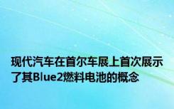 现代汽车在首尔车展上首次展示了其Blue2燃料电池的概念