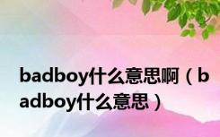 badboy什么意思啊（badboy什么意思）