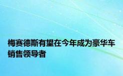 梅赛德斯有望在今年成为豪华车销售领导者