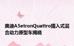 奥迪A5etronQuattro插入式混合动力原型车揭晓