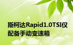 斯柯达Rapid1.0TSI仅配备手动变速箱