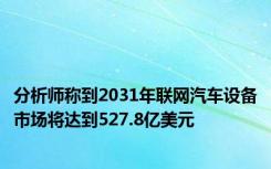 分析师称到2031年联网汽车设备市场将达到527.8亿美元