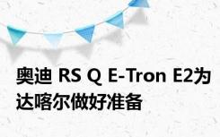 奥迪 RS Q E-Tron E2为达喀尔做好准备