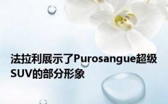 法拉利展示了Purosangue超级SUV的部分形象