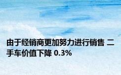 由于经销商更加努力进行销售 二手车价值下降 0.3%