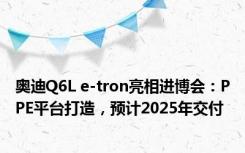 奥迪Q6L e-tron亮相进博会：PPE平台打造，预计2025年交付