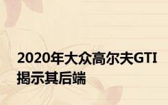 2020年大众高尔夫GTI揭示其后端