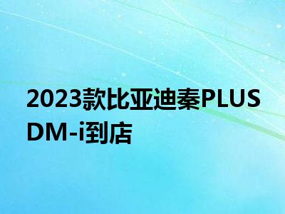 2023款比亚迪秦PLUS DM-i到店