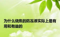 为什么烧焦的防冻液实际上是有用和有益的