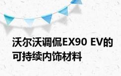 沃尔沃调侃EX90 EV的可持续内饰材料