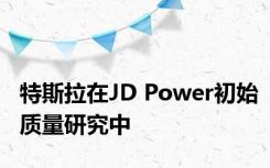 特斯拉在JD Power初始质量研究中