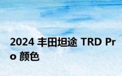 2024 丰田坦途 TRD Pro 颜色