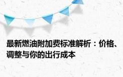 最新燃油附加费标准解析：价格、调整与你的出行成本