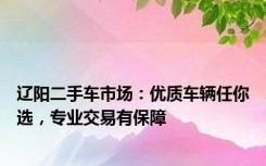 辽阳二手车市场：优质车辆任你选，专业交易有保障